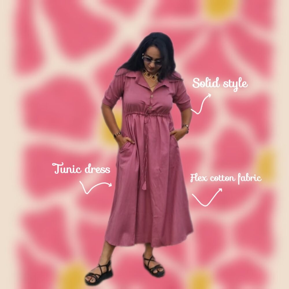Dusky pink tunic dress