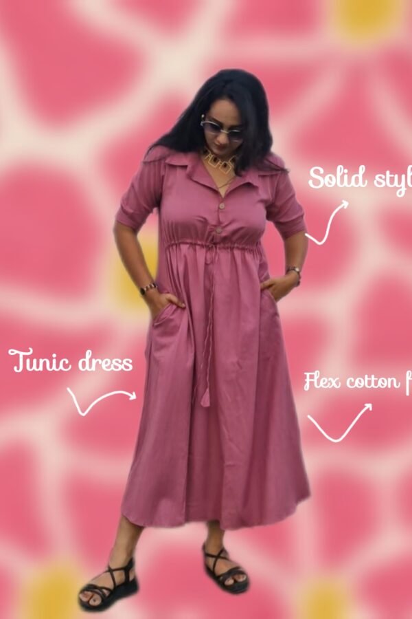 Dusky pink tunic dress