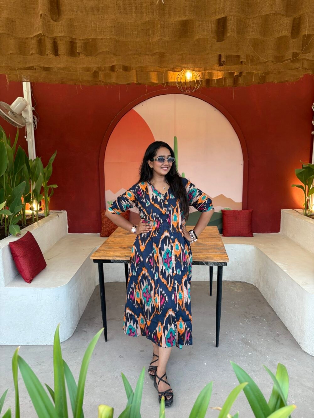 IKKAT PRINT TUNIC DRESS