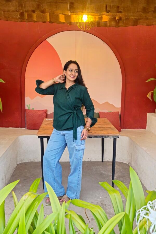 COUDROY WRAP SHIRT GREEN